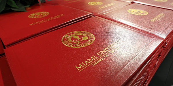 Miami University diploma holders